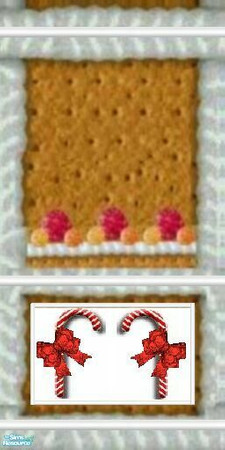 Sims 2 — Gingerbread Wallpaper - Panel 2 by stephanie_b. — by stephanie b. 2006