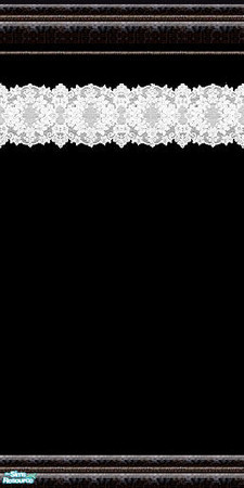 Sims 2 — jsf2WhiteLaceBlack by jsf — White lace border on Black using my Black mouldings. Plain and simple, yet elegant.