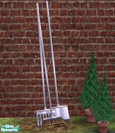 Sims 2 — Shed RakeShovel Broom MESH by DOT — Shed Rake Shovel Broom. Potting Shed. Sims2 by DOT of The Sims Resource.