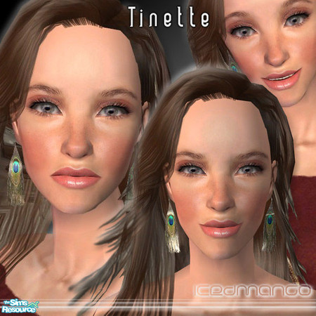 Sims 2 — Tinette with custom Skin by IcedMango — My newest Female Sim- Tinette is a cute woman with a natural look. The
