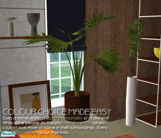 Sims 2 — Colour Choice Made Easy - plant by Nanshi — Denim, Brown, Green, Grey, Orange and Red recolour of Norbi_N's