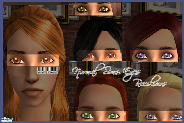 Sims 2 — Normal Sims Eyes  by __gatitos__ — New six colours for sims eyes.