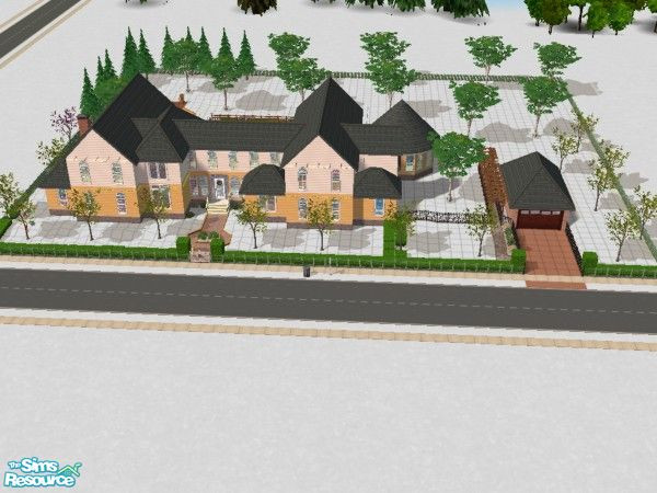 Sims 2 — Mount Hill Manor by tulipan — Winter dream. Snow. Mount. Modern.