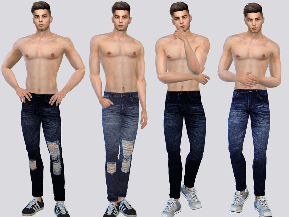 Sims 4 - The Strut Jeans Set by McLayneSims - Standalone items 4 Designs (6...