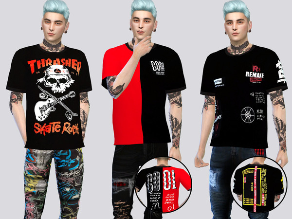 The Sims Resource - Skate Tees