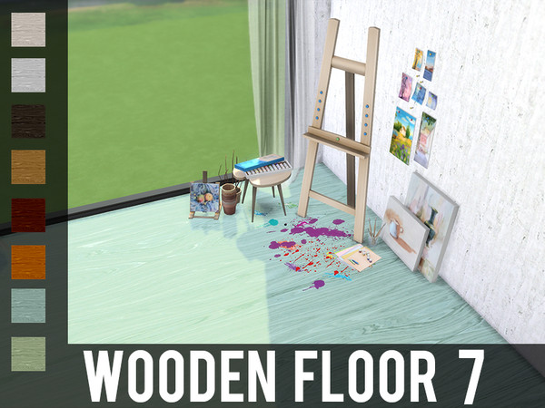 Sims 4 — Wooden Floor 7 by modelsims4 — Wooden Floor 7 - 8 swatches - Made with Sims4Studio and Adobe Photoshop - Do not