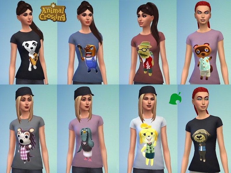 The Sims Resource - Animal Crossing T-shirt Woman & Man