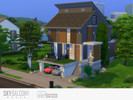 Sims 4 — Sky Balcony House by ninegems — An urban house with a sky balcony concept. Sky balcony is a front house terrace