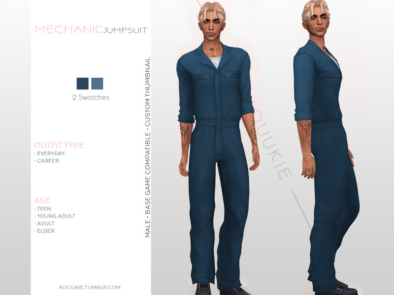 The Sims Resource - Mechanic Jumpsuit