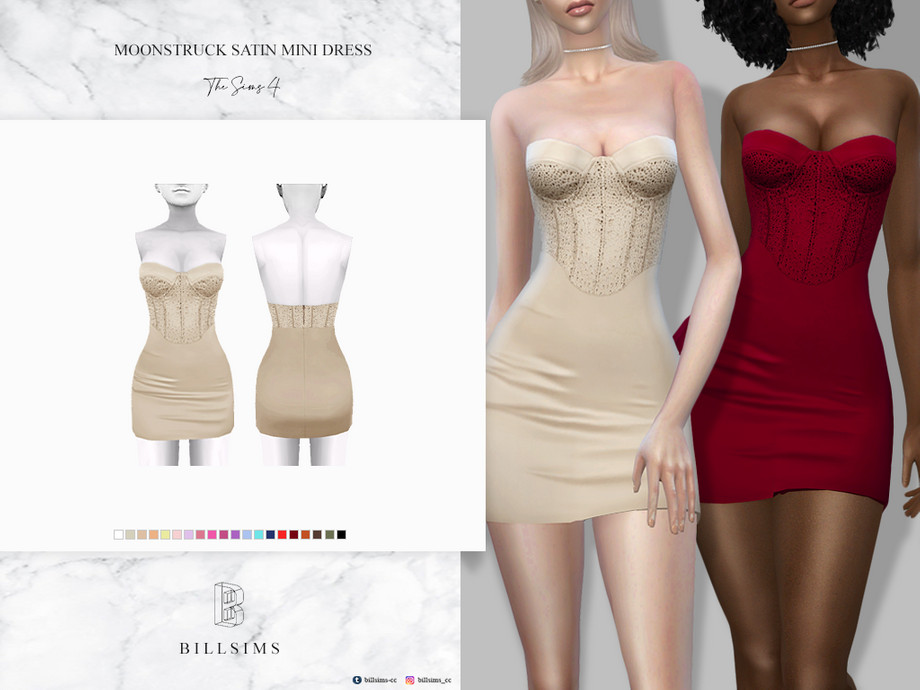 Søgemaskine markedsføring cache skolde The Sims Resource - Moonstruck Satin Mini Dress