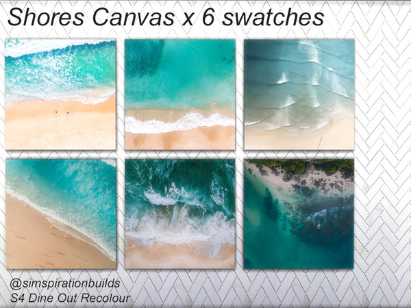 Sims 4 — Shores Canvas-REQUIRES DINE OUT by marinarin — This is a recolour of an original S4 Dine Out Wall Art. It comes