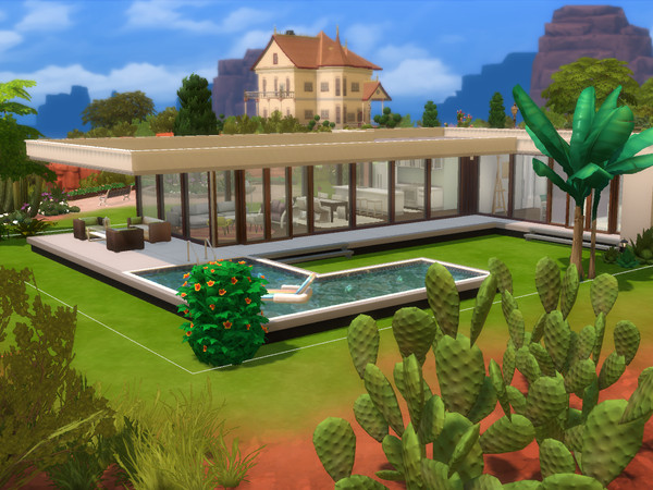 Sims 4 — One Single Modern Home by lolanevess — This is a simple and cozy modern home. If your Sim is single, this is the