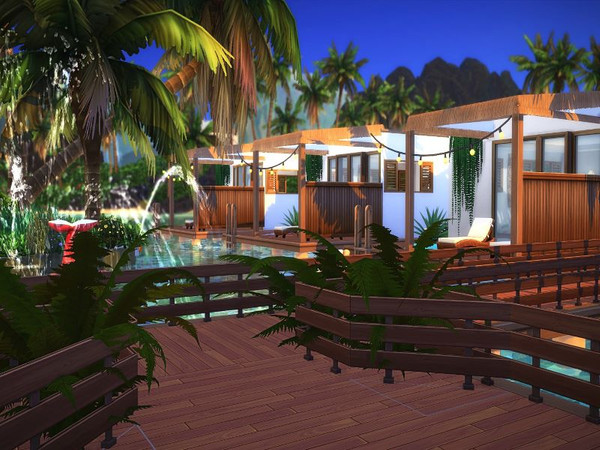 Sims 4 — Bora Bora Resort by speedysims — Bora Bora resort. Please be sure to use moveobjects before you place this lot.