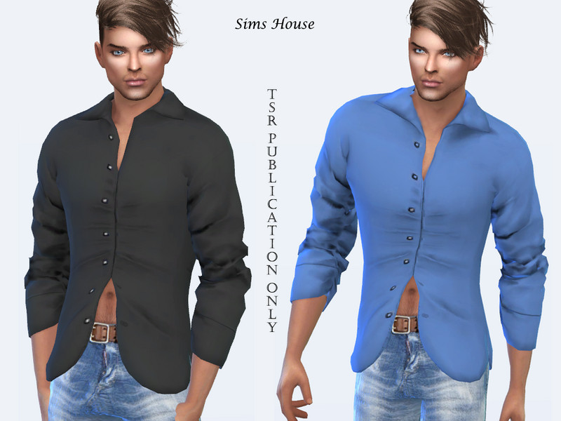The Sims Resource - Men's shirt half open