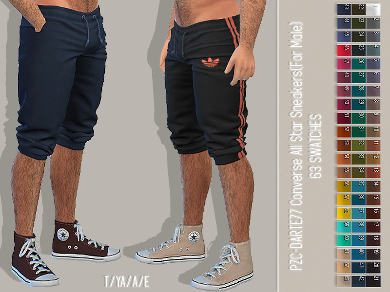 The Sims Resource - PZC-Darte77 Converse All-Stars REQUIRED