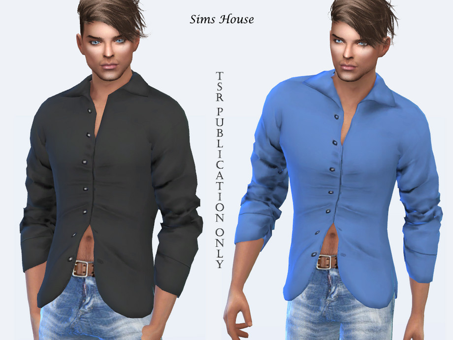 The Sims Resource - Men's shirt half open