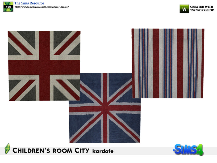 The Sims Resource | kardofe_Children's room City_Rug