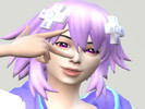 Sims 4 — Hyperdimension Neptunia: Neptunes hair by Chikura — Neptunes hair from the game Hyperdimension Neptunia (this