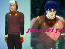 Sims 4 — Jonathan Joestar Top JJBA Phantom Blood by pretzel4 — Jonathan Joestar's double layered tunic with bowtie from
