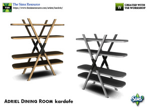 Sims 3 — kardofe_Adriel Dining Room_Shelving by kardofe — X-shaped shelving