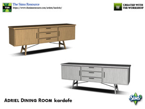 Sims 3 — kardofe_Adriel Dining Room_Sideboard by kardofe — Sideboard with two doors and three drawers, made of wood