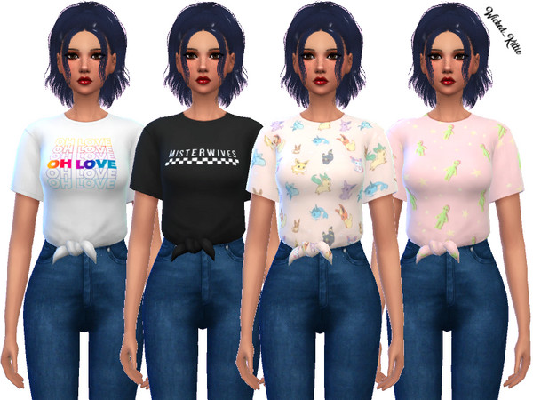 The Sims Resource - WickedKittie | Caroline Shirt | Mesh Needed