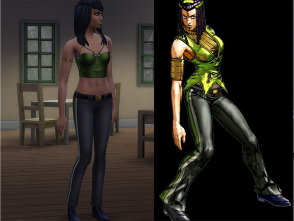 Sims 4 — Ermes Costello Pants JJBA by pretzel4 — Jojo's Bizarre Adventure Ermes Costello Pants from Stone Ocean.