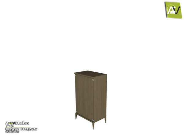 Sims 4 — Cleasby Short Shoe Cabinet With Double Doors by ArtVitalex — - Cleasby Short Shoe Cabinet With Double Doors -