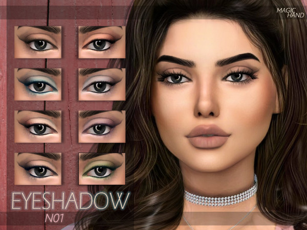 Sims 4 — [MH] Eyeshadow N01 by MagicHand — --12 available colors-- --Compatible with HQ settings-- --CAS thumbnail-- Have