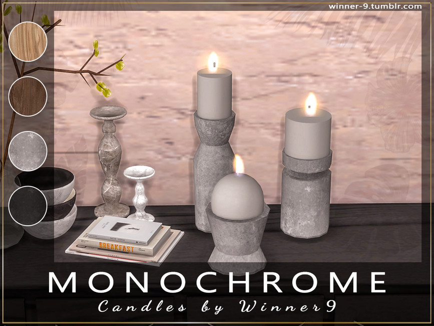 The Sims Resource Monochrome Candles