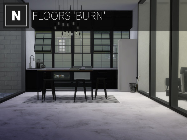 Sims 4 — netsims - burn - floors by networksims — White and grey marble floors