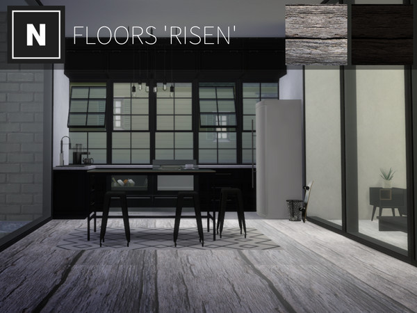 Sims 4 — netsims - risen - floors by networksims — A rough wooden plank floor in two swatches