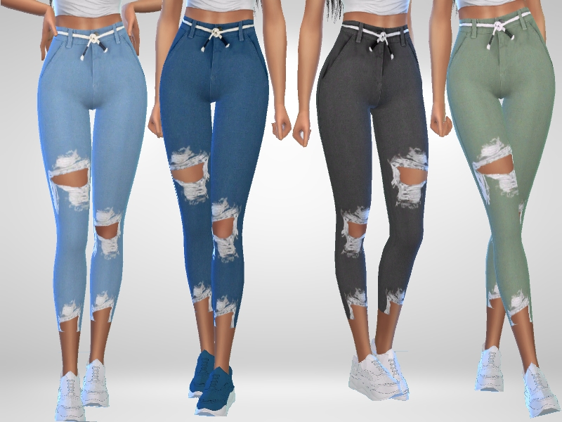 The Sims Resource - Distressed Pants