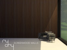 Sims 4 — RyCry's Screen Wood Walls by rl2802 — A standard but elegant looking screen wood wall paneling texture, in pale