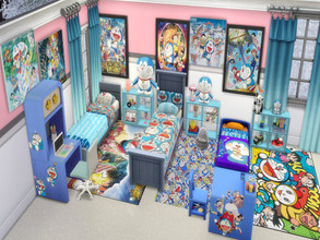 Sims 4 — Doraemon Desk-REQUIRES MY FIRST PET by GeekyFairy — From my newest Doraemon Bedroom here you have a cute desk