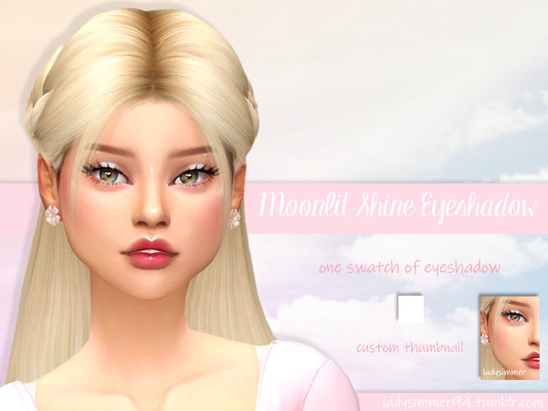 Sims 4 — Moonlit Shine Eyeshadow by LadySimmer94 — BGC 1 swatch of eyeshadow Custom Thumbnail ( as seen on the ad ) Teen