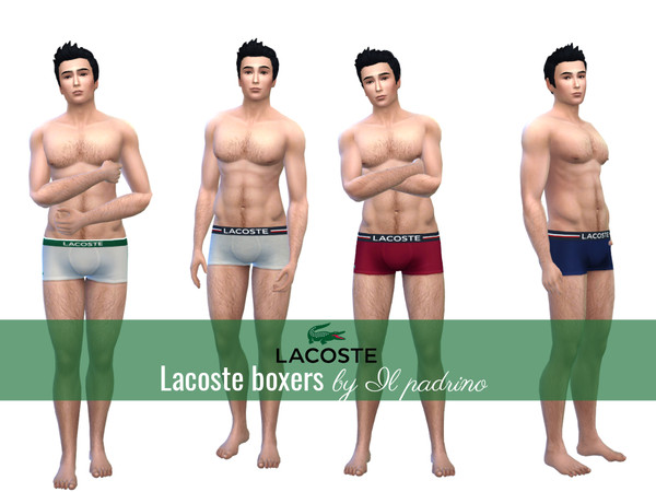 Sims 4 — Lacoste Boxers by Il_padrino — -4 colours -EA edited mesh I hope you'll enjoy it :D News colours will come. 