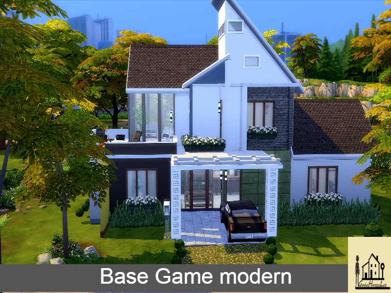 BASE GAME MODERN HOUSE, NO CC