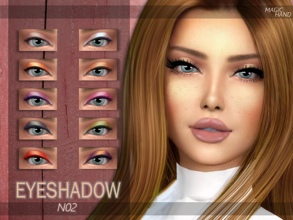 Sims 4 — [MH] Eyeshadow N02 by MagicHand — --15 available colors-- --Compatible with HQ settings-- --CAS thumbnail-- Have