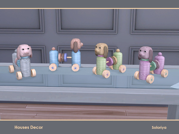 Sims 4 — Houses Decor. Dog Toy by soloriya — Decorative dog toy. Part of Houses Decor set. 4 color variations. Category: