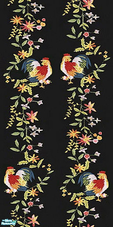 Sims 2 — All Free - Individual Item by Lorah — Black, blue, yellow, pink, roosters, flowers, butterflies and all free.