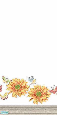 Sims 2 — All Free - Individual Item by Lorah — Black, blue, yellow, pink, roosters, flowers, butterflies and all free.