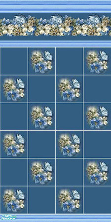 Sims 2 — Blue butterflies 3 by devilishdawn — Has a matching floor