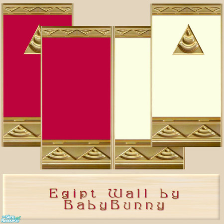 Sims 2 — Egypt Wall Set by Babybunny — 