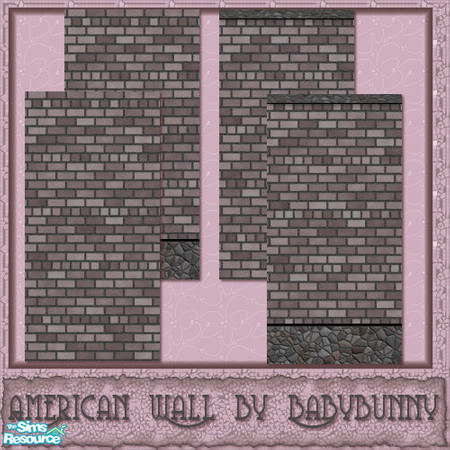 Sims 2 — America 2nd Set by Babybunny — America brown Bricks