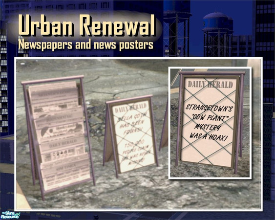 Sims 2 — Cow Plant Newspaper Poster by Cyclonesue — A recolour for the newspaper advertising poster. Don't forget to get