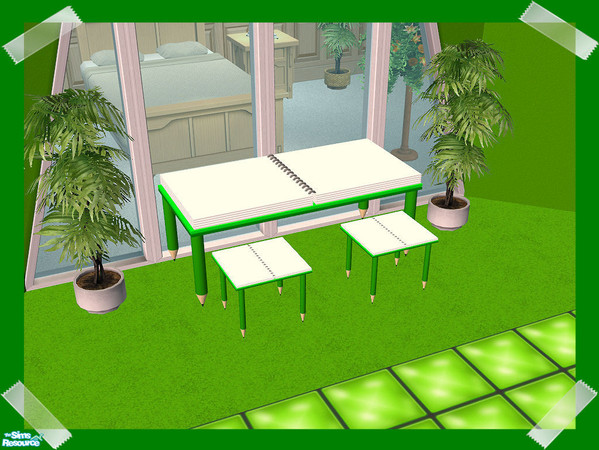 Sims 2 — Rainbow Chairs - Green by Creative Sim — You know what it's like...when you need to have a comfortable chair to