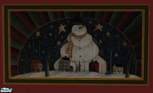 Sims 2 — Arch Snowman by RhondaBlonda — A snowman and arch, found under Sim City Lights painting.