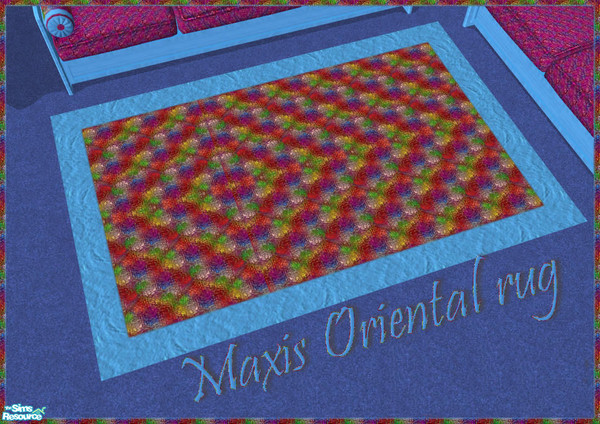 Sims 2 — New Year Moroccan - Rug by TSR Archive — A daring bright blueish color for the New Year and confetti texture on