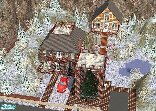 Sims 2 — Holiday Hideaway 2006-2007 by stephanie_b. — A Seasonal Getaway! Master Suite w/ bath, 2nd Bedroom w/ bath,